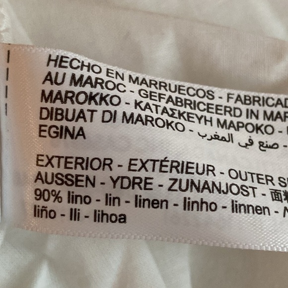 NWT. Massimo Dutti White Linen Blend Asymmetric Midi Slip Dress. Size L. - Picture 7 of 8